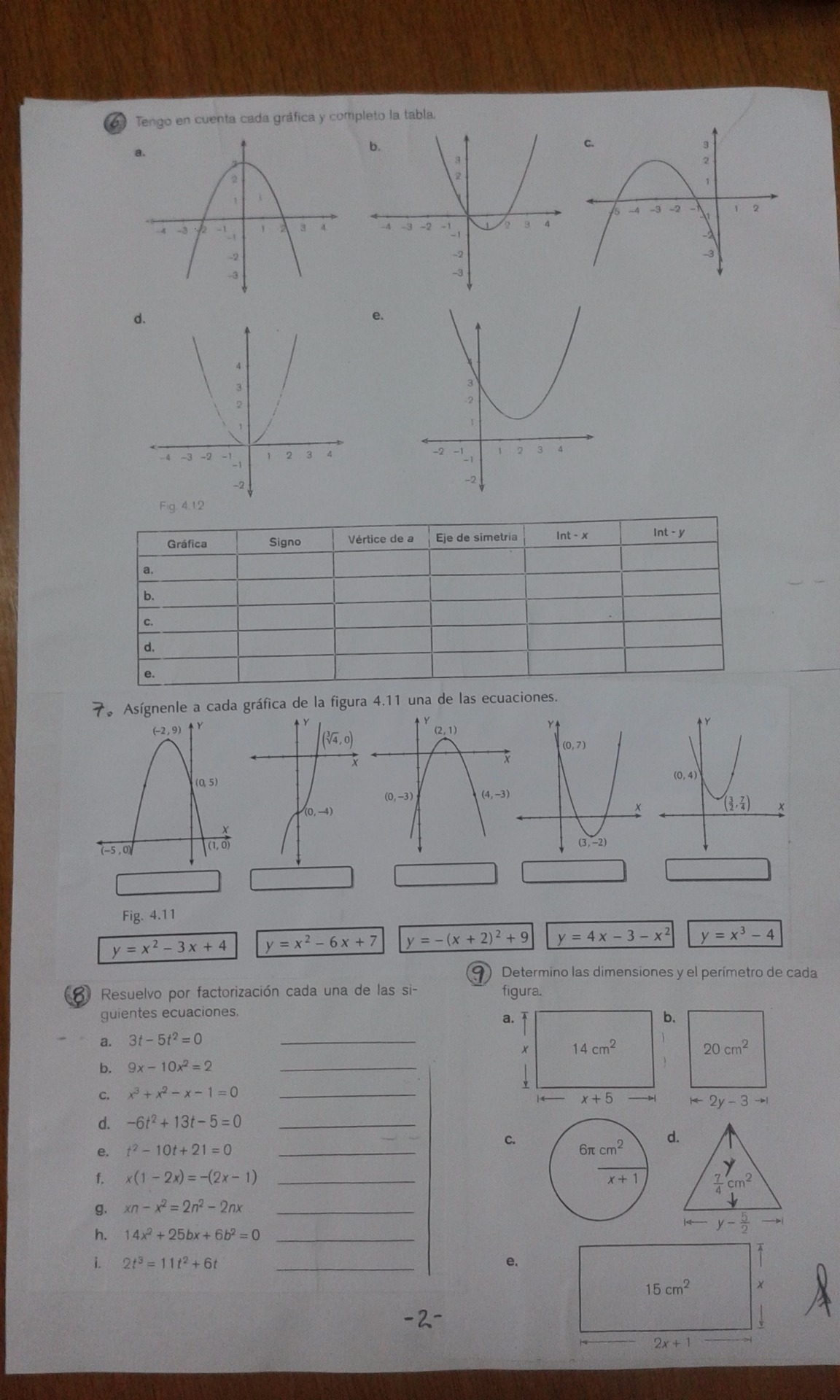 no resolver los puntos  10  y  12